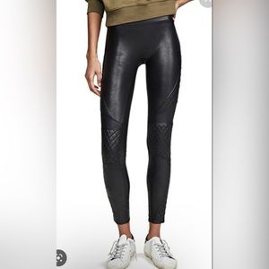 SPANX® Women's Quilted Faux Leather Leggings Size S